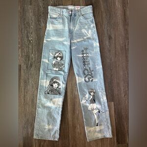 Bershka Cardcaptor Sakura Denim Jeans Size EUR 36 USA 4 MEX 26